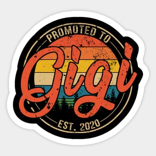 Promoted to Gigi Est 2020 Mothers Day Gift Sticker